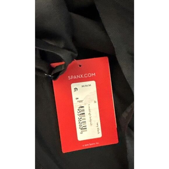 Spanx 10235R Sz Medium Black Thinstincts 2.0 Open-Bust Mid-Thigh Bodysuit - Picture 12 of 12